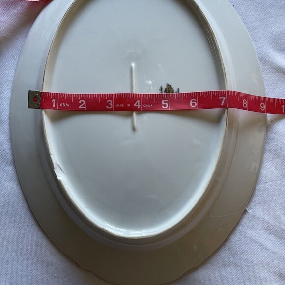 Noritake Handled Oval Platter With Gold Floral Design Made In Japan 14"x10" Eleg - Picture 9 of 9